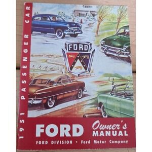 1951 Ford Passenger Car Owners Manual Original Vintage Automotive Literature